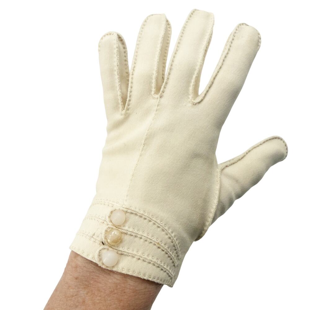 vintage Crescendoe ivory cream Fashion Dress Gloves women's 7 small medium